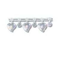 12mm Impex Drop Heart Plastic Bead Trimming Aurora