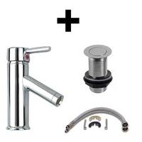 1/2 Turn Single Mono Mixer Tap and None Slotted Pop Up Waste