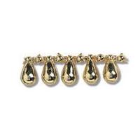 12mm Impex Oval Drop Plastic Bead Trimming Gold