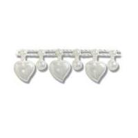 12mm Impex Drop Heart Plastic Bead Trimming Ivory