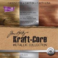 12 x 12 cardstock tim holtz kraft core metallic collection 24 sheets