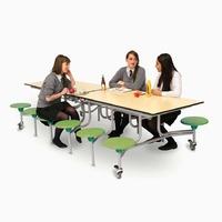 12 Seat Rectangular Mobile Table Seating Unit - 3080mm L x 1500mm W