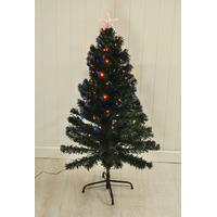 120cm LED & Fibre Optic Artificial Saturn Red Christmas Tree by Snowtime