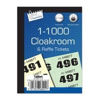 12 Packs 1-1000 Cloak Room Raffle Tickets