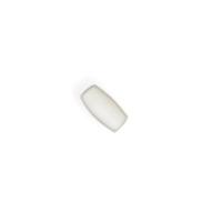 1/2\" White Pack Of 10 Bone Hair Pipe Bead
