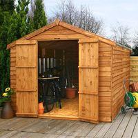 12ft x 8ft Windowless Overlap Apex Wooden Shed | Waltons