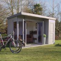 12 x 8 waltons contemporary summerhouse with side shed