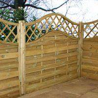 1.2m x 1.8m Horizontal Weave Trellis Wavey Pressure Treated Panel