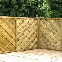 1.2m x 1.8m Chevron Weave Pressure Treated Fence Panel