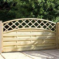 1.2m x 1.8m Horizontal Weave Trellis Convex Pressure Treated Panel