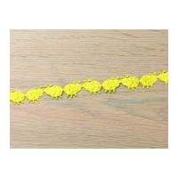 12mm Cut Out Ladybird Shaped Trimming Yellow