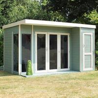 12\' x 8\' Contemporary Garden Room Summer House with Side Shed