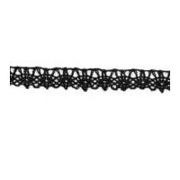 12mm Cotton Lace Trimming Black