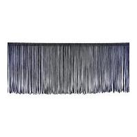 125cm simplicity looped chainette fringe trimming black