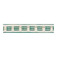 12mm Berisford Gingham Ruffle Ribbon Hunter Green