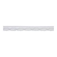 12mm Bowtique Cotton Lace Trimming White