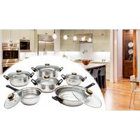 12pc Stainless Steel Cookware Set