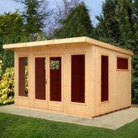 12X10 Miami Gym Shiplap Timber Summerhouse with Assembly Service