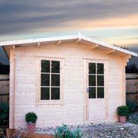 12x8 bucknells 28mm tongue groove timber log cabin with assembly servi ...