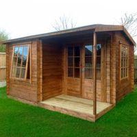 12X13 Ringwood 28mm Tongue & Groove Timber Log Cabin with Assembly Service