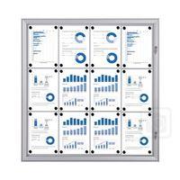 12 x a4 dry wipe lockable notice board for indooroutdoor use