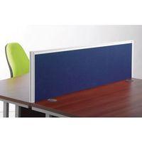 1200MM STRAIGHT FABRIC SCREEN IN BLUE WITH WHITE FRAME