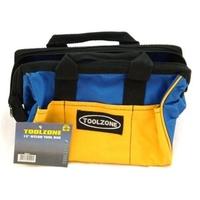 12\'\' 6 Pocket Toolzone Wide Opening & Metal Frame Nylon Tool Bag