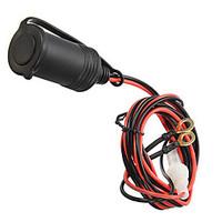 12V Car Motorcycle Boat Waterproof Socket Power Plug with 180cm/70.85\