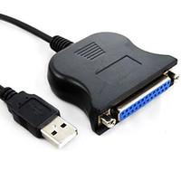 1.2M USB 2.0 Male to 25 Pin Female Parallel Port Printer Adapter Cable PC