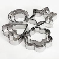 12Pcs Stainless Steel Cake Cookie Egg Fondant Mould Mold Sugarcraft Cutter Xmas