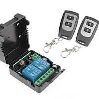 12V 2-Channel Wireless Remote Power Relay Module with Double Remote Controller (DC28V-AC250V)