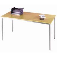 1200 X 800MM RECTANGULAR GENERAL PUPOSE BEECH TABLE- SILVER LEG FRAME