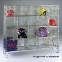 12 COMPARTMENT MESH LOCKER 1370X910X305 WITH INDIVIDULA DOORS