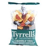 (12 PACK) - Tyrrells - Crinkly Veg - mixed Root crisp | 150g | 12 PACK BUNDLE