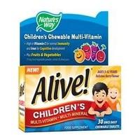 12 Pack of Nature\'s Way Alive! Childrens Chewable OAD 30 Tablet