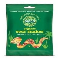 12 Pack of Biona Organic Sour Snakes 75 g