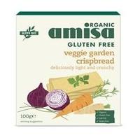 12 Pack of Amisa GF Veggie Crispbread Organic 100 g