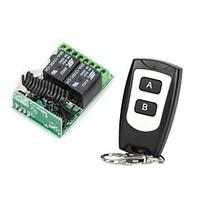 12V 2-Channel Wireless Remote Control Relay Module with Remote Controller (DC14V - AC125V)