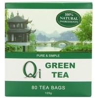 (12 Pack) - Qi - Green Tea Pure & Simple | 80 Bag | 12 Pack Bundle