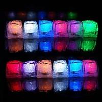 12pcs color changing ice cubes led light party wedding christmas bar r ...