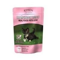 12 x 100g pouches of natures menu kitten food chicken