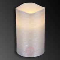 12.5 cm real waxLED candle Linda structured white