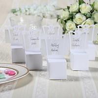 12 Piece/Set Favor Holder Card Paper Favor Boxes Chair With Place Card Holder