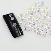 120PCS Clear Nail Rhinestones Nails Art Glitter Crystals Decorations Tools DIY Non HotFix Rhinestone Decor Glass Stones SS8 AB Series