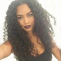 12-26 Inch Unprocessed Brazilian Virgin Human Hair Full Lace Wig 130% Density Kinky Curly with Baby Hair