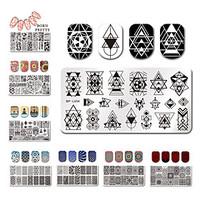 126cm Rectangle Nail Stamping Plates Template Beautiful Design Manicure Nail Art Stamp Image Plate Set