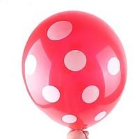12 inch Latex Polka Dot Balloon for Wedding Birthday Party(set of 12)