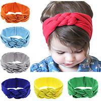 12 colors/set Fascinator Baby Knot Headband Baby Girl Headwraps Turbans Hairband Cotton Knotted Headband