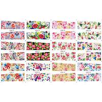 12 designsset beauty flower nail sticker nail wraps women makeup nail  ...