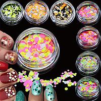 12bottlesset fashion nail art glitter colorful round thin paillette sp ...